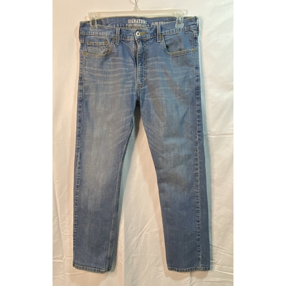 Signature By Levi Strauss & Co Slim Straight Jeans Men's‎ W33 x L 30